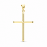 14K Yellow Gold Slim Polished Cross Pendant 0.7 g