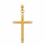 14K Yellow Gold Cross Pendant - Miral Jewelry
