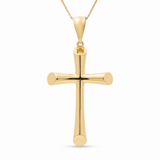 14K Yellow Gold Cross Pendant - Miral Jewelry