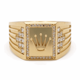 14k Yellow Gold Crown Fashion Ring - Miral Jewelry