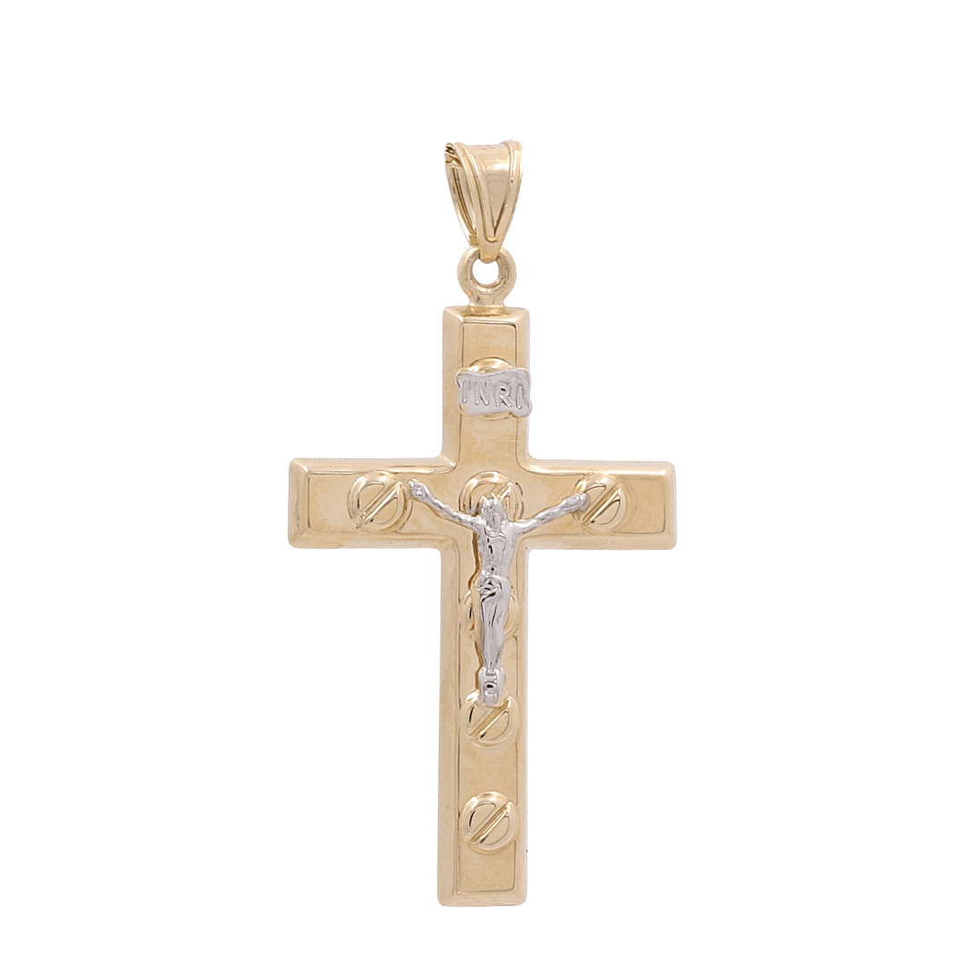 14K Yellow Gold Crucifix Pendant - Miral Jewelry