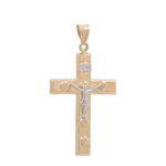 14K Yellow Gold Crucifix Pendant - Miral Jewelry