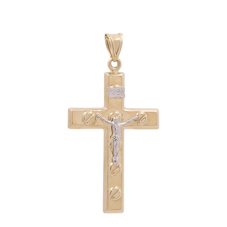 14K Yellow Gold Crucifix Pendant - Miral Jewelry