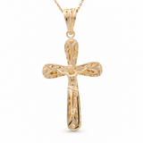 14K Yellow Gold Crucifix Pendant - Miral Jewelry