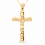 14K Yellow Gold Crucifix Pendant - Miral Jewelry