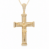 14K Yellow Gold Crucifix Pendant - Miral Jewelry