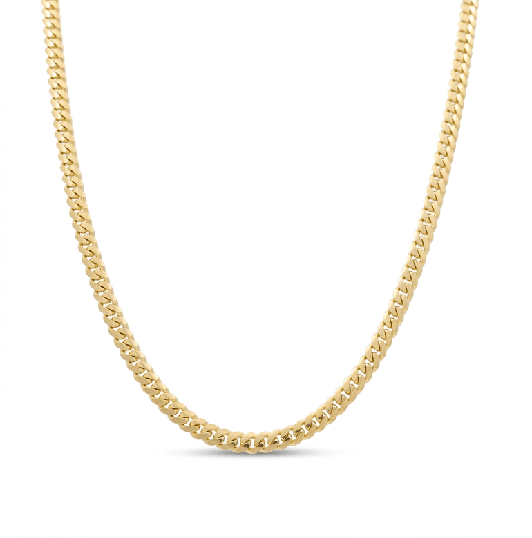 14K Yellow Gold Cuban Link 24" - Miral Jewelry