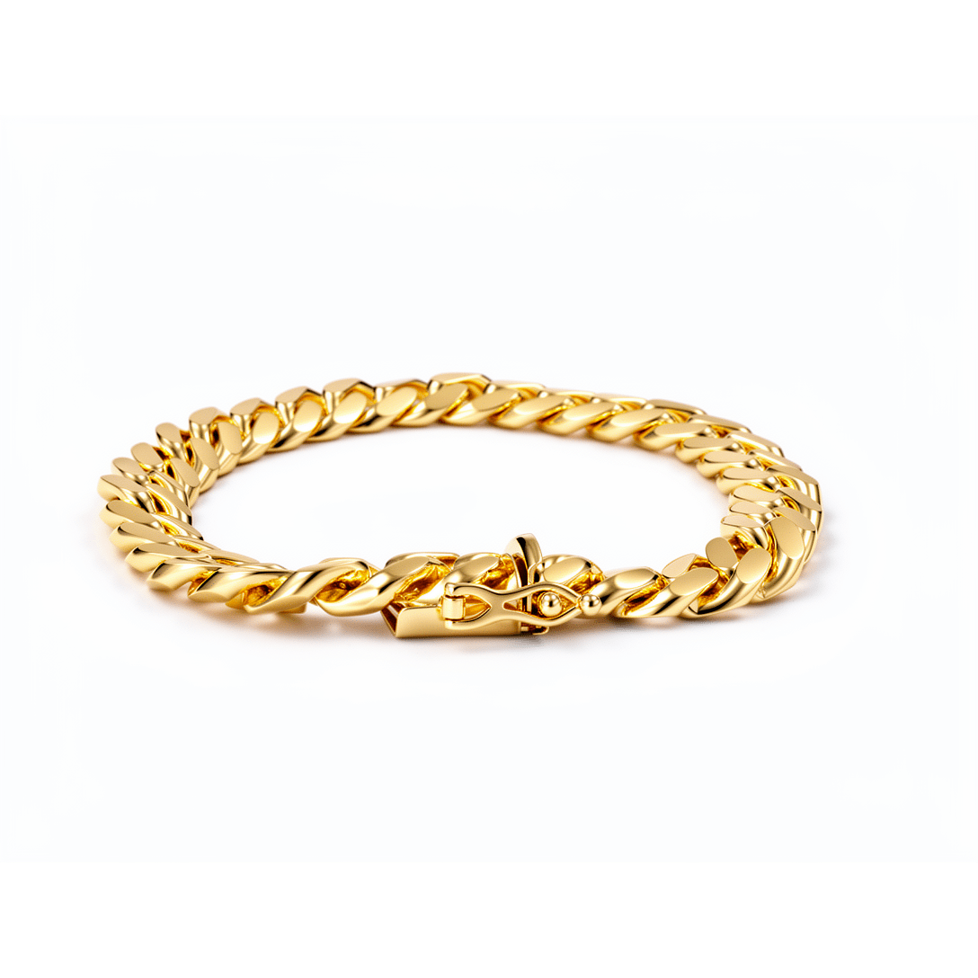 14K Yellow Gold Men's Heavy Cuban Link Bracelet 8in, 47.2 g – view 2