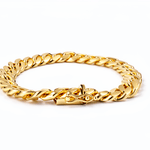 14K YELLOW GOLD CUBAN LINK BRACELET - Miral Jewelry