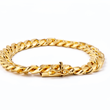14K YELLOW GOLD CUBAN LINK BRACELET - Miral Jewelry