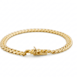 14K YELLOW GOLD CUBAN LINK BRACELET - Miral Jewelry