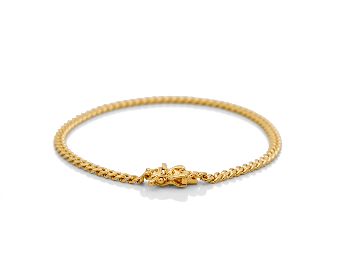 14K YELLOW GOLD CUBAN LINK BRACELET - Miral Jewelry