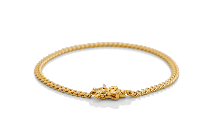 14K YELLOW GOLD CUBAN LINK BRACELET - Miral Jewelry