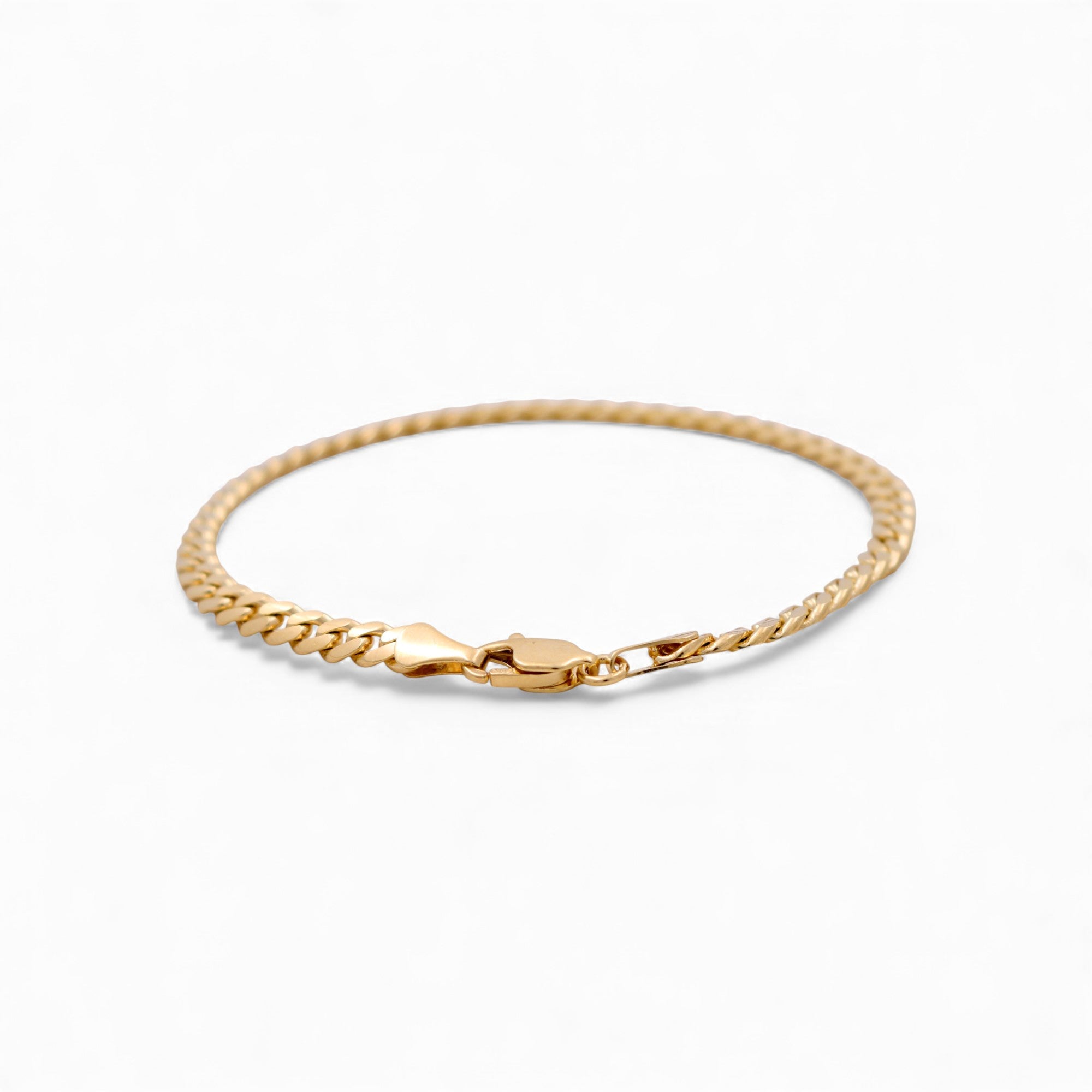 14K Yellow Gold Cuban Link Bracelet - Miral Jewelry