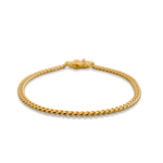 14K Yellow Gold Cuban Link Bracelet Women's - Miral Jewelry