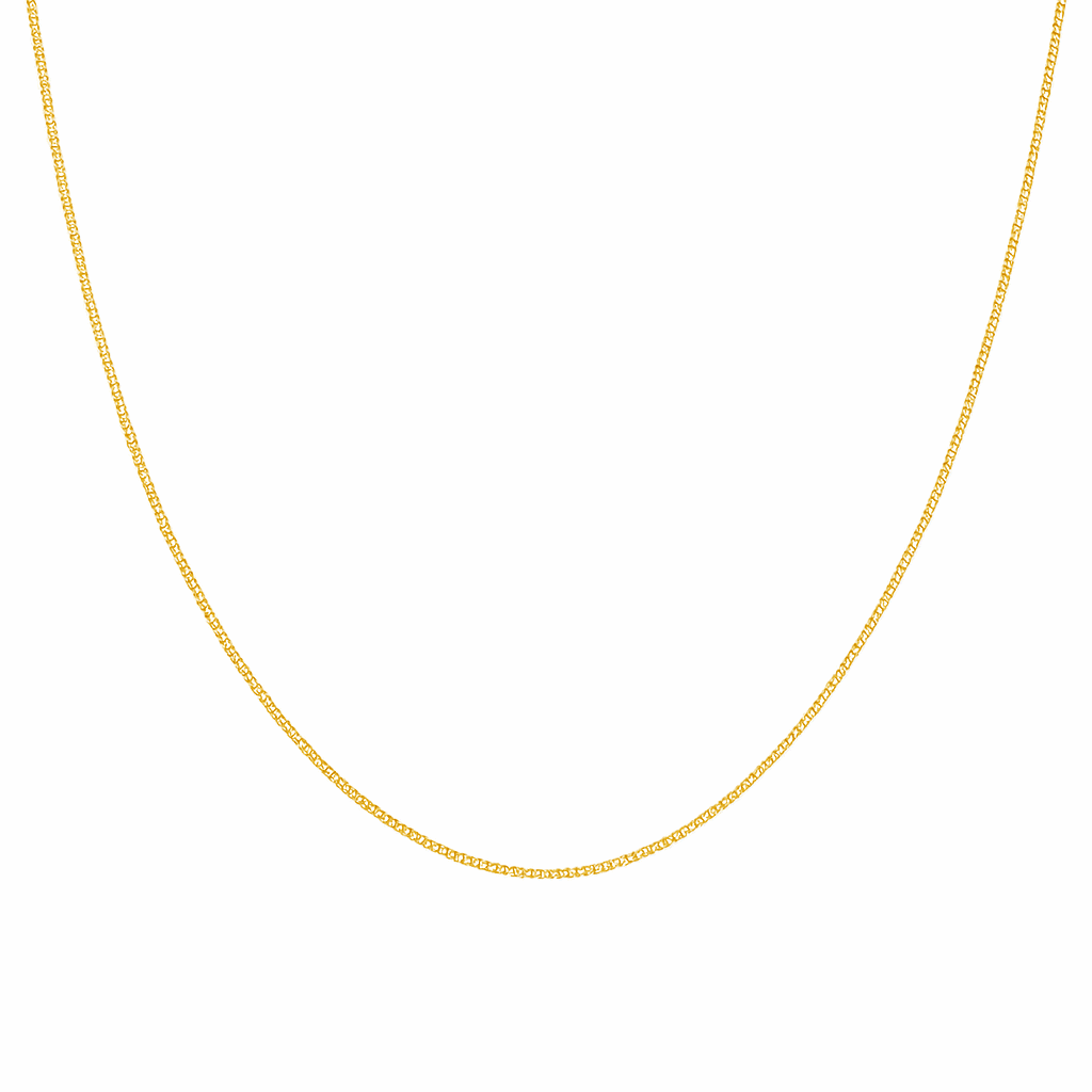 14K Yellow Gold Cuban Link Chain 16" - Miral Jewelry