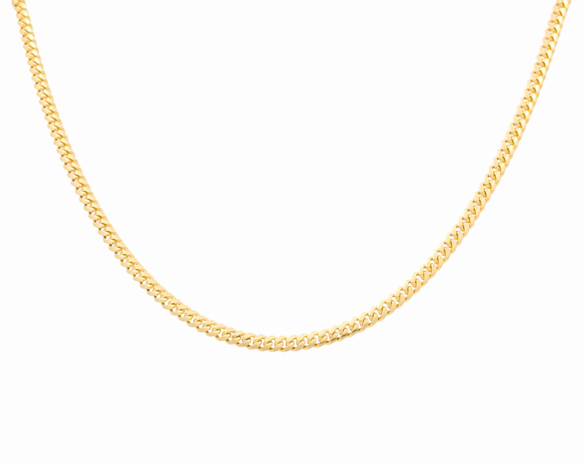 14K Yellow Gold Cuban Link Chain 18" - Miral Jewelry