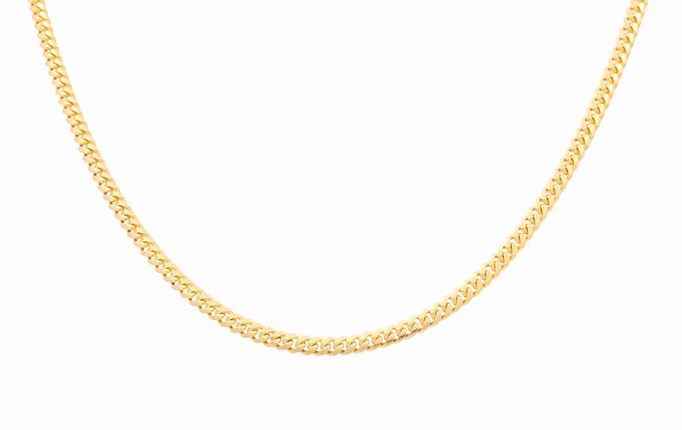 14K Yellow Gold Cuban Link Chain 18" - Miral Jewelry