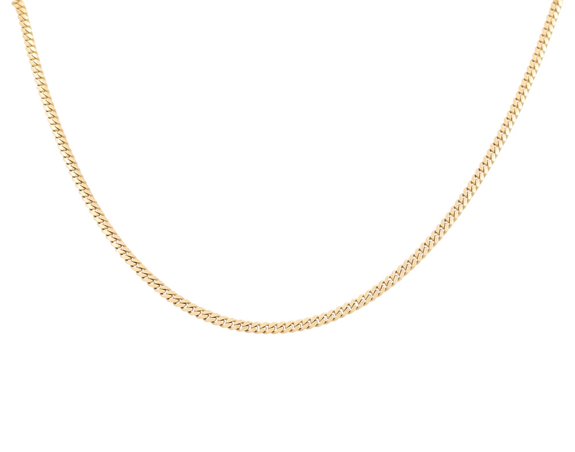14K Yellow Gold Cuban Link Chain 18" - Miral Jewelry