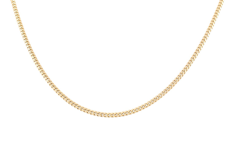 14K Yellow Gold Cuban Link Chain 18" - Miral Jewelry