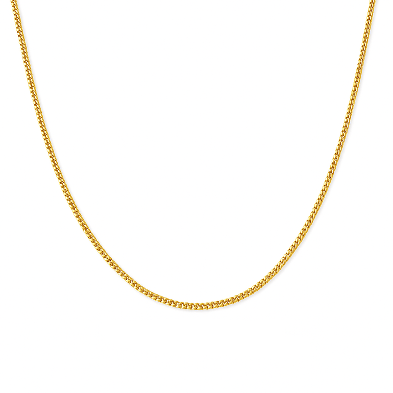 14K Yellow Gold Cuban Link Chain 18" - Miral Jewelry