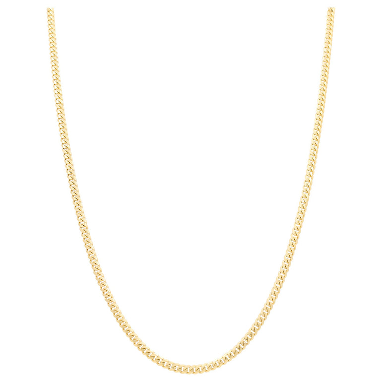 14K Yellow Gold Cuban Link Chain 22" - Miral Jewelry