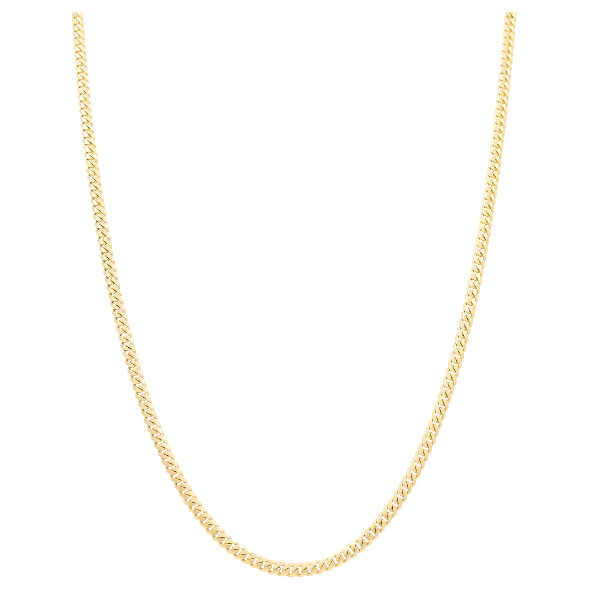 14K Yellow Gold Cuban Link Chain 22" - Miral Jewelry