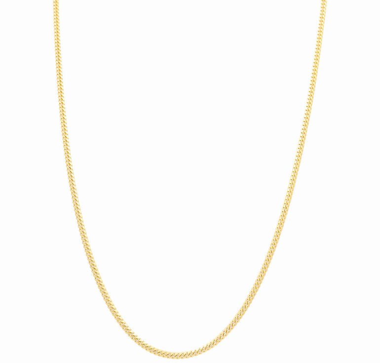 14K Yellow Gold Cuban Link Chain 24" - Miral Jewelry
