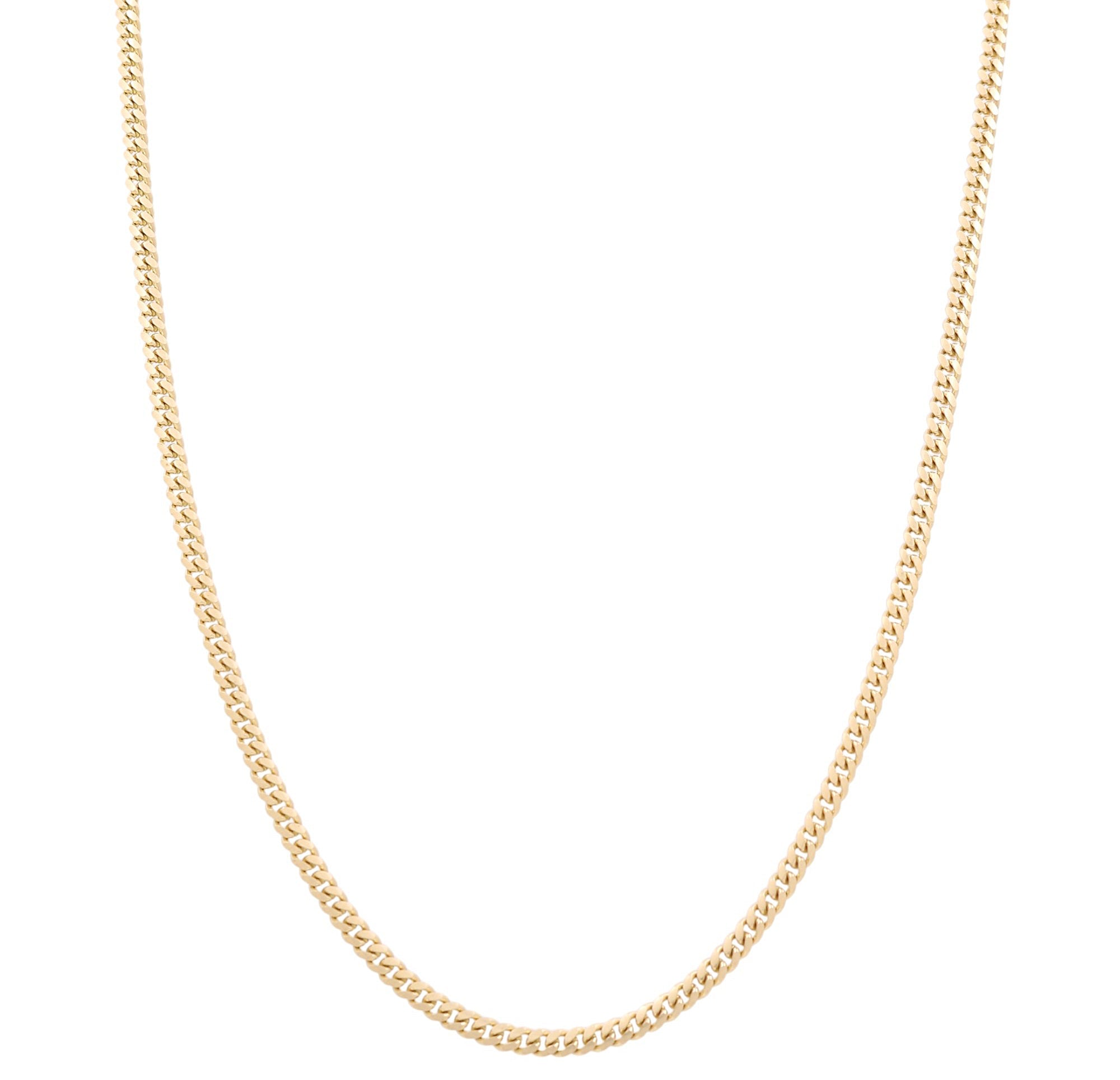 14K Yellow Gold Cuban Link Chain 24" - Miral Jewelry