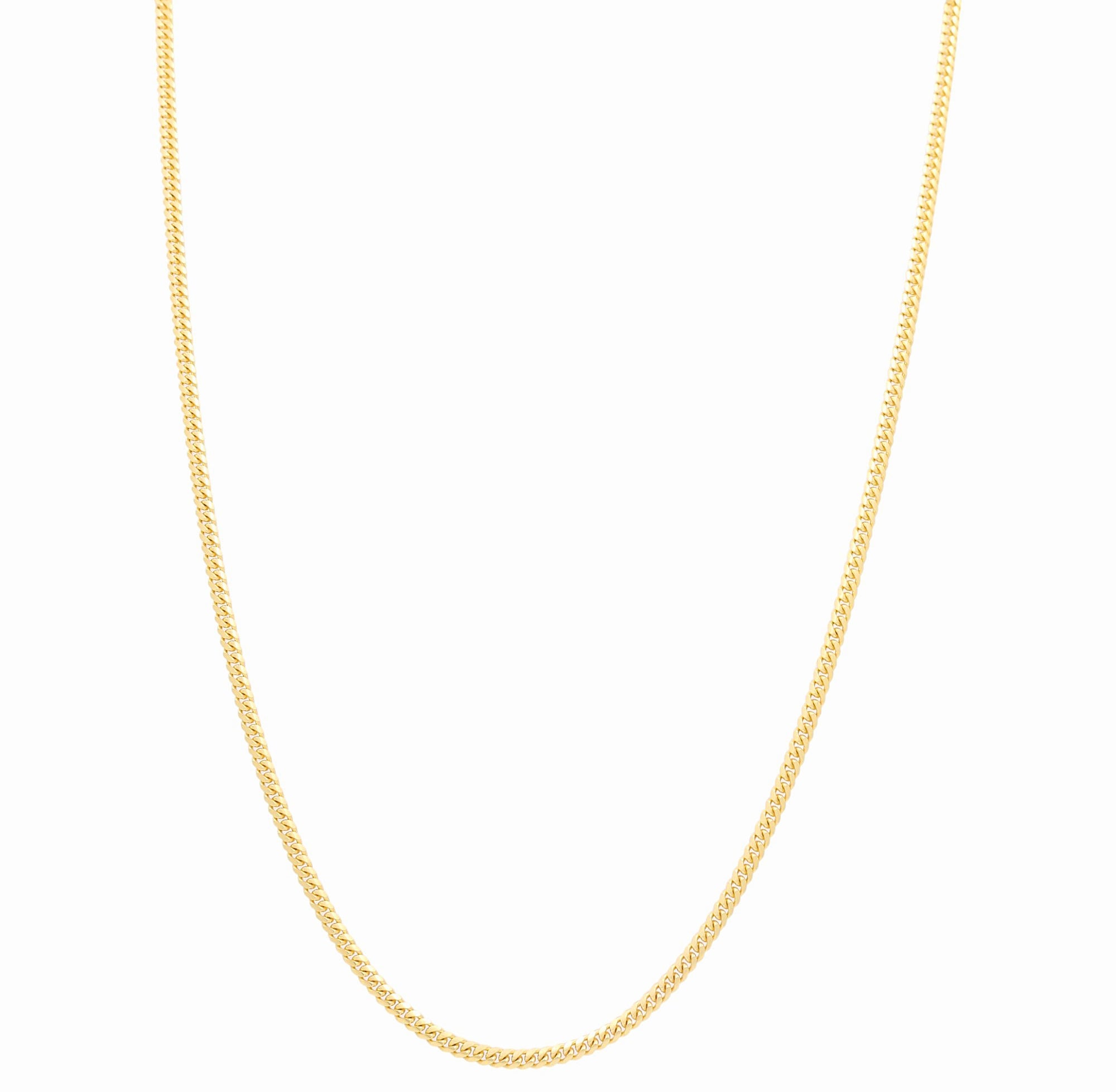 14K Yellow Gold Cuban Link Chain 24" - Miral Jewelry