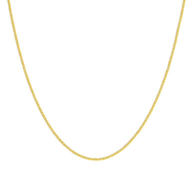 14K Yellow Gold Cuban Link Women's Chain 18" - Miral Jewelry