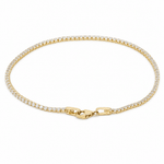 14K Yellow Gold Cubic Zirconia Tennis Bracelet 7.5in – view 2
