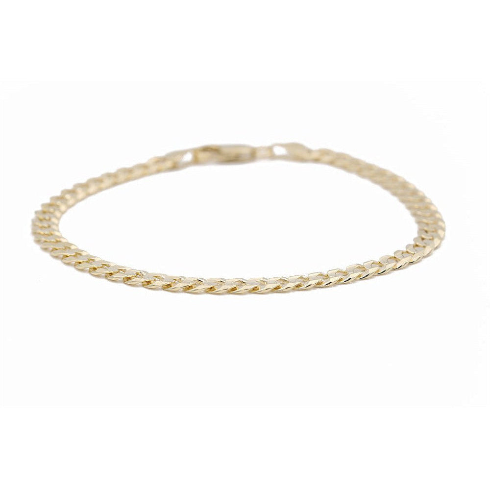 14K Yellow Gold Men's Curb Bracelet 5mm, 8in, 6 g