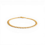 14K Yellow Gold Curb Bracelet - Miral Jewelry