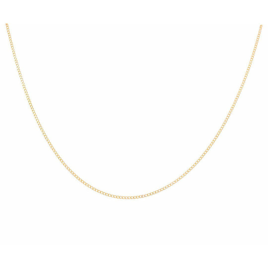14K Yellow Gold Curb Chain 2mm, 16in, 2.7 g