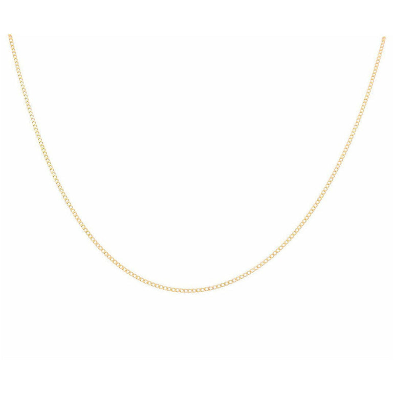 14K Yellow Gold Curb Chain 2mm, 16in, 2.7 g