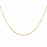 14K Yellow Gold Curb Chain 16" - Miral Jewelry