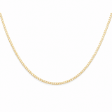 14K Yellow Gold Curb Chain 16" - Miral Jewelry