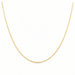 14K Yellow Gold Curb Chain 18" - Miral Jewelry