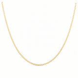 14K Yellow Gold Curb Chain 18" - Miral Jewelry