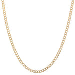 14K Yellow Gold Curb Chain 20" - Miral Jewelry