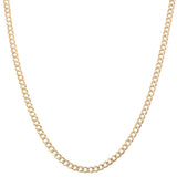 14K Yellow Gold Curb Chain 20" - Miral Jewelry
