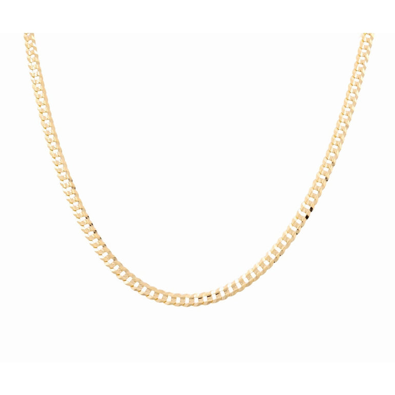 14K Yellow Gold Curb Chain 5mm, 20in, 13.6 g