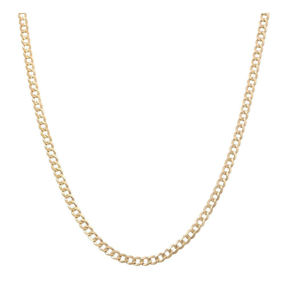 14K Yellow Gold Curb Chain 3mm, 24in, 6.6 g