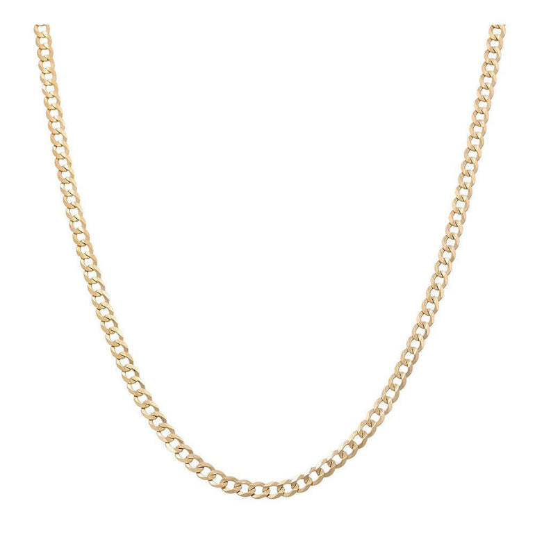 14K Yellow Gold Curb Chain 3mm, 24in, 6.6 g