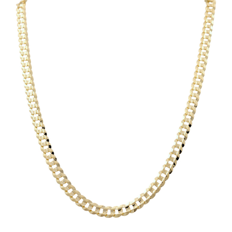 14K Yellow Gold Curb Chain 24" - Miral Jewelry