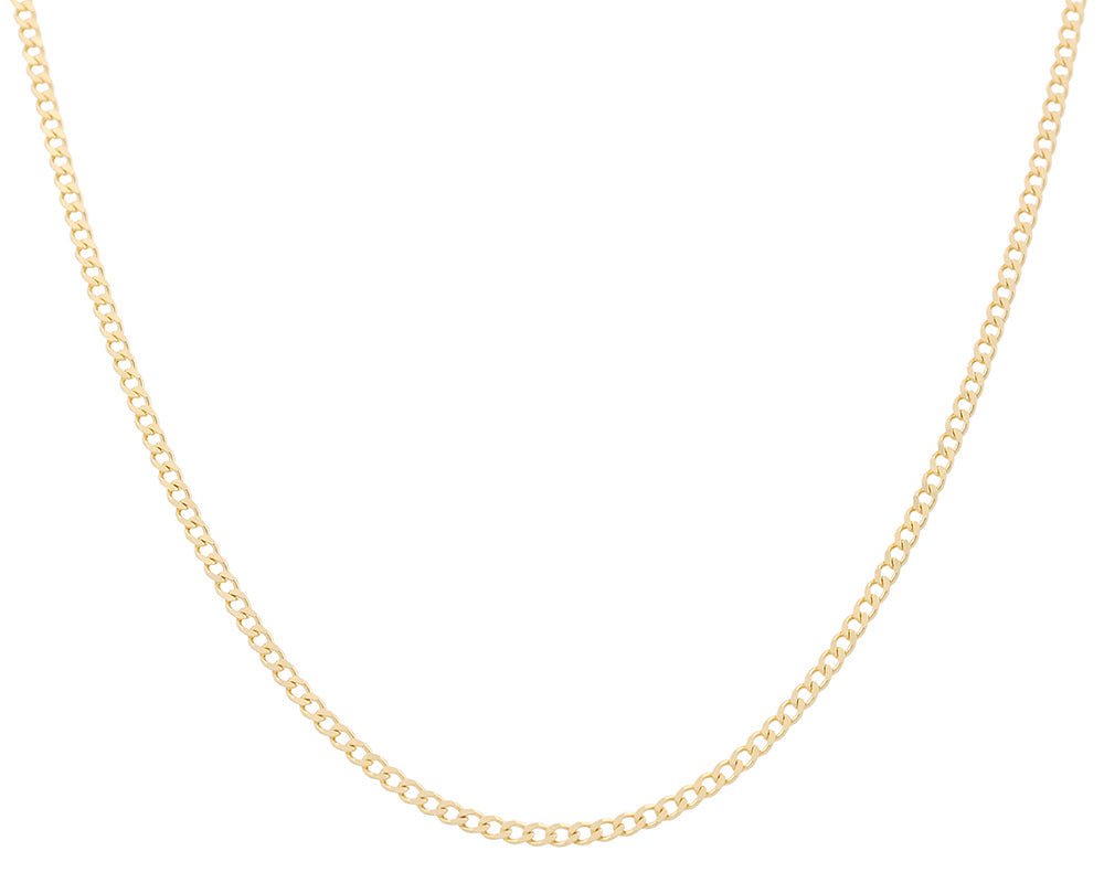 14k Yellow Gold Curb Chain - Miral Jewelry