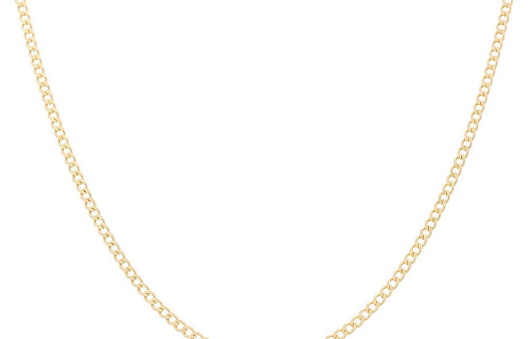 14k Yellow Gold Curb Chain - Miral Jewelry