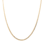 14K Yellow Gold Curb Men's Chain 24" - Miral Jewelry