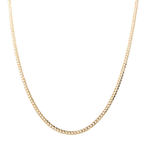 14K Yellow Gold Curb Men's Chain 24" - Miral Jewelry